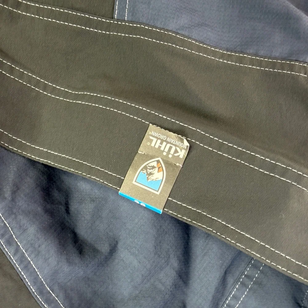 Kuhl Mutiny Technical Boardshorts‎ Mens 38 Navy Black Stretch Swim Trunks Shorts